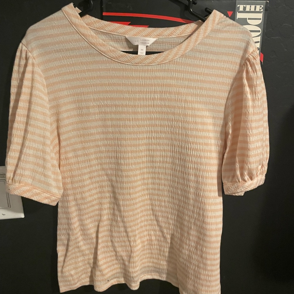 Lauren Conrad Striped Peachy Blouse
